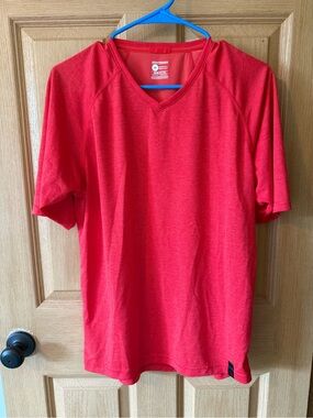 Bontrager Men's Red V-Neck Performance Shirt